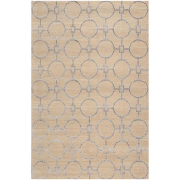 Safavieh 5 x 8 ft. Medium Rectangle Contemporary Stone Wash Beige Hand Knotted Rug STW202A-5